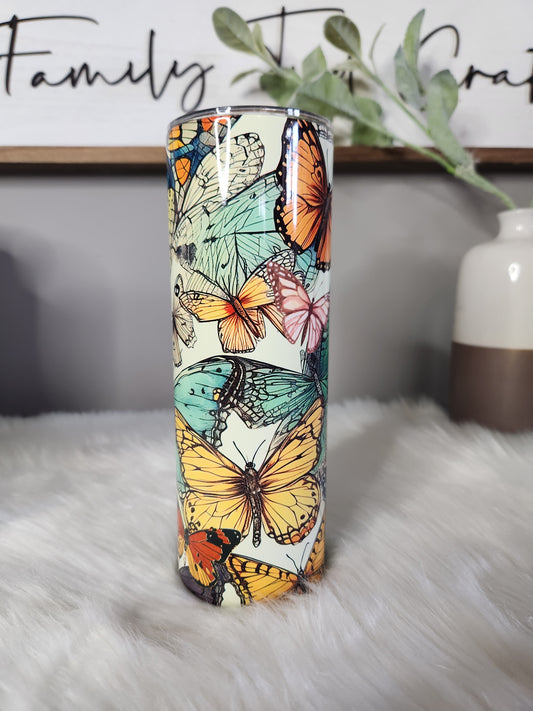 Retro Butterfly tumbler