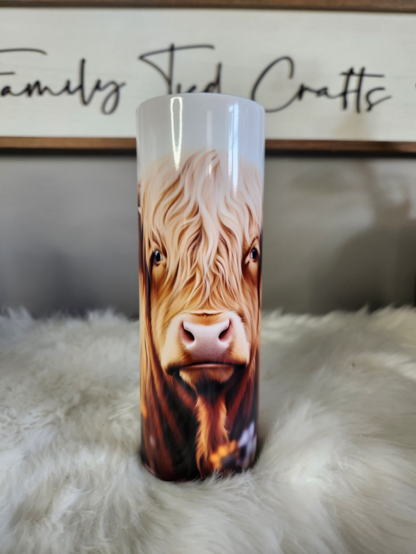 Highland cow tumbler