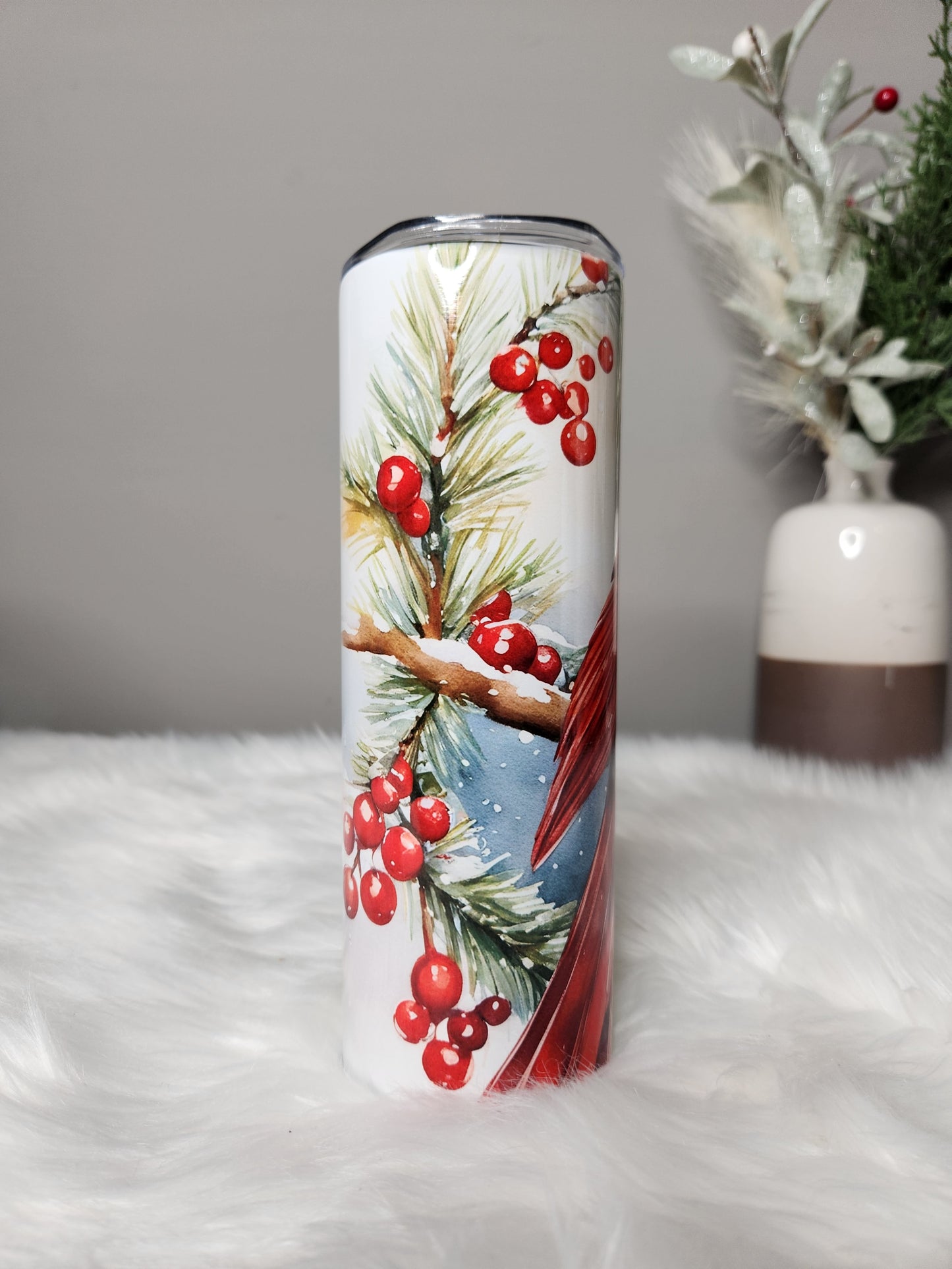 Cardinal berry 20 oz tumbler