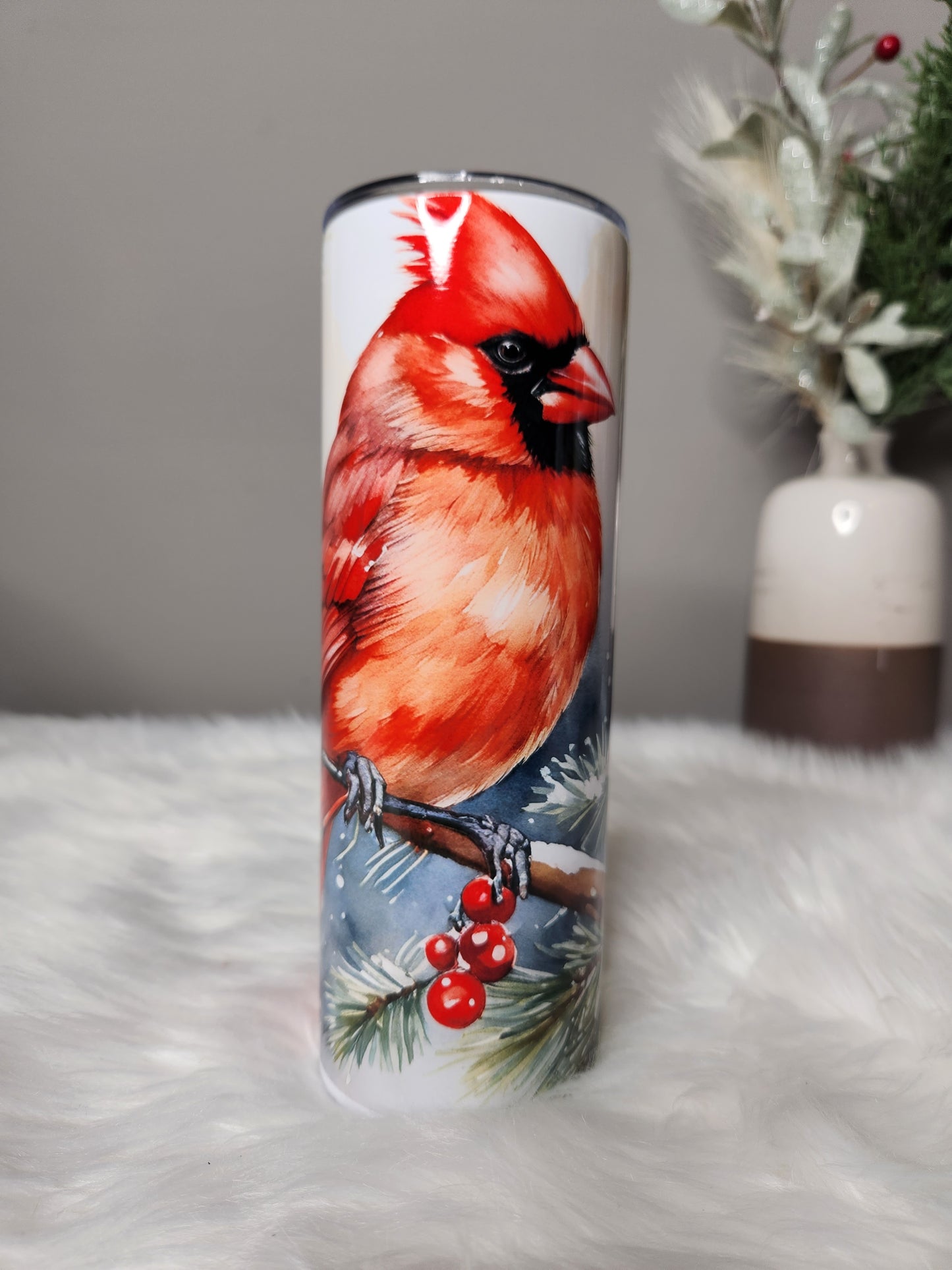 Cardinal berry 20 oz tumbler