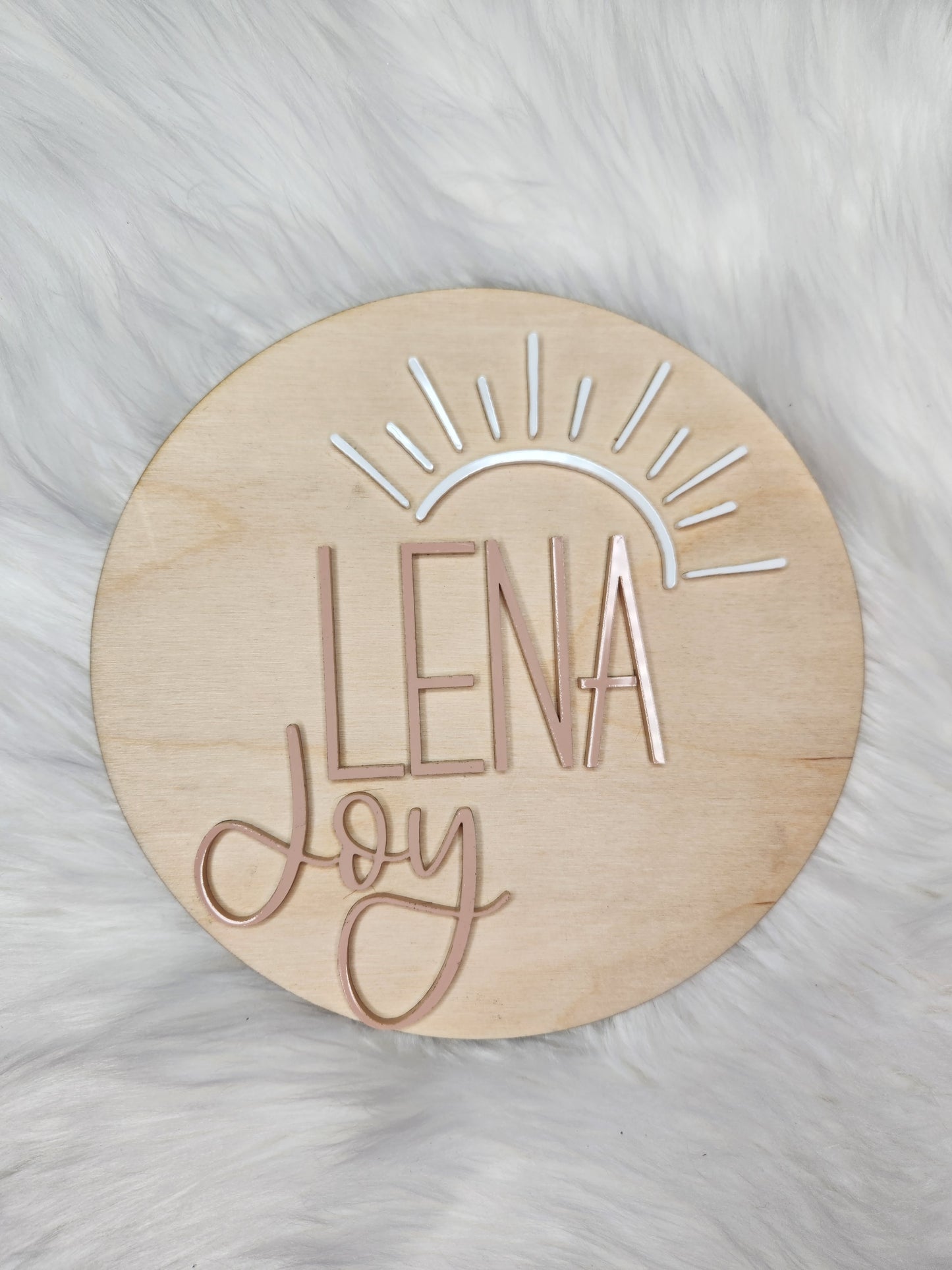 Personalized sunshine monthly birth photo prop