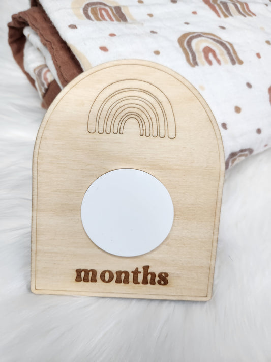 Dry erase rainbow monthly birth tracker photo prop