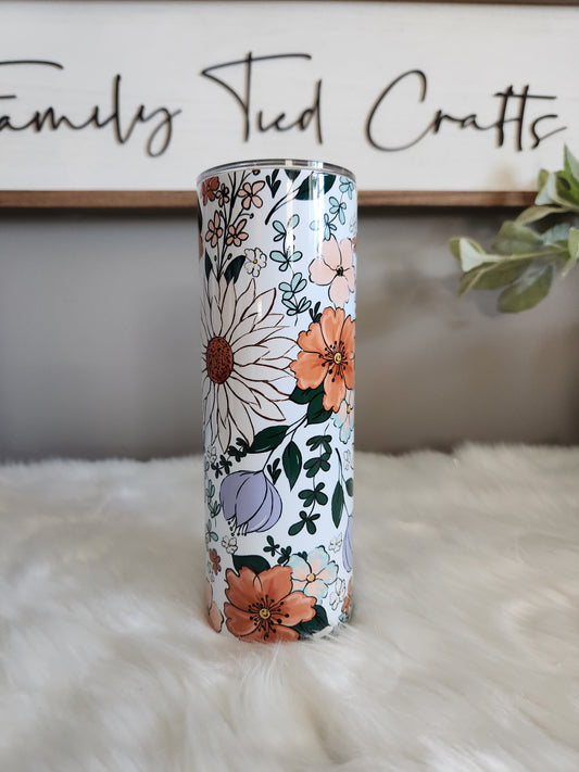 Spring floral tumbler